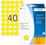 Herma Multipurpose-etiketten Ã 19 mm rond geel geperforeerd permanent hechtend om - Thumbnail 1