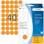 Herma Multipurpose-etiketten Ã 19 mm rond fluor oranje geperforeerd permanent hech - Thumbnail 1