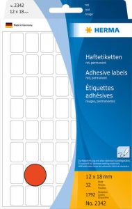Herma Multipurpose-etiketten 12 x 18 mm rood permanent hechtend om met de hand te
