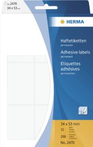 Herma Multipurpose-etiketten 34 x 53 mm wit permanent hechtend om met de hand te b