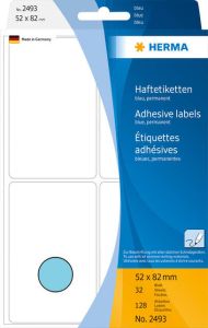 Herma Multipurpose-etiketten 52 x 82 mm blauw permanent hechtend om met de hand te