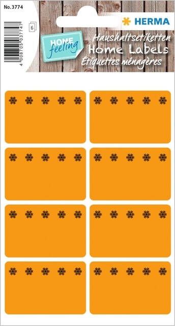Herma Diepvries etiketten 26x40 mm oranje Ijskristal 48 st.