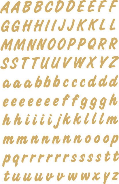 Herma Letters 8 mm A-Z watervast folie transparant goud 2 vellen