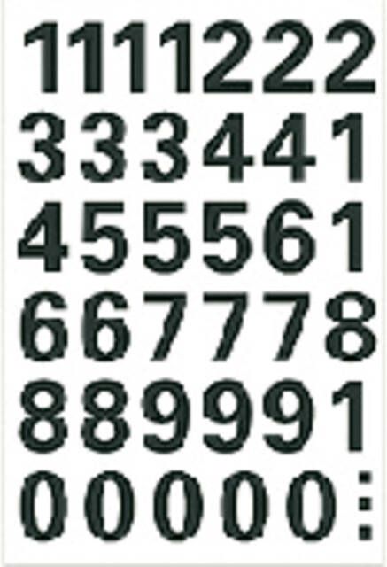 HERMA Etiket 4164 15mm getallen 0-9 zwart