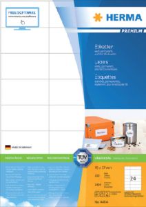HERMA Etiket 4464 70x37mm premium wit 2400stuks