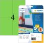Gekleurde etiketten A4 105 x 148 mm groen verwijderbaar - Thumbnail 2