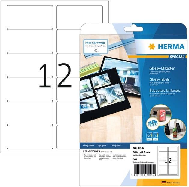 Herma PREMIUM etiketten A4 52 5 x 21 2 mm wit permanent hechtend