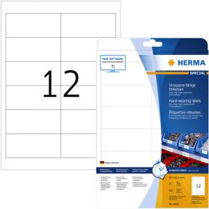 Herma Etiketten slijtvast A4 97 x 42 3 mm wit extreem sterk hechtend