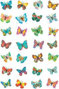 HERMA Etiket 6819 vlinder glitter folie