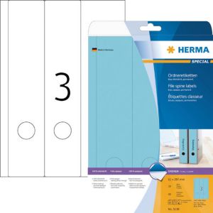 Herma Ordneretiketten A4 61 x 297 mm blauw permanent hechtend
