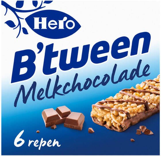 Hero Tussendoortje B'tween melkchocolade 6pack reep 25gr