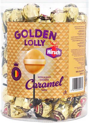 Hirsch Lolly golden caramel 100x12 gram