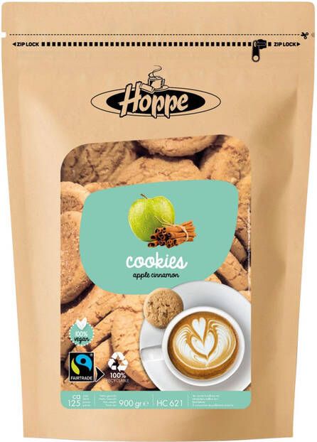Hoppe Koekjes Cookies fairtrade appel kaneel circa 125stuks