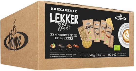 Hoppe Lekker BIO koffiekoekjesmix 4 smaken 990gr