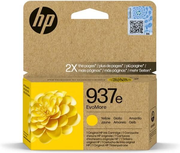 HP Inktcartridge 4S6W8NE 937E Evomore geel