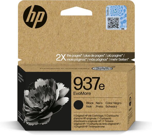 HP Inktcartridge 4S6W9NE 937E Evomore zwart