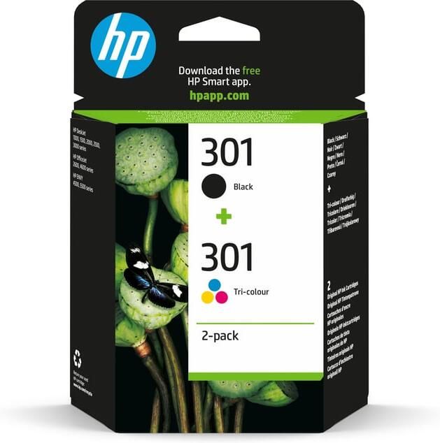 HP 301 Inktcartridge zwart + kleur (N9J72AE)