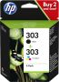 HP Inkcartridge 3YM92AE 303 zwart + 3 kleuren - Thumbnail 2