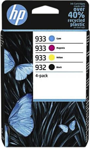 HP Inktcartridge 6ZC71AE 932 933 zwart + 3 kleuren