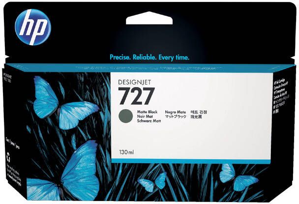 HP Inktcartridge B3P22A 727 130ml mat zwart