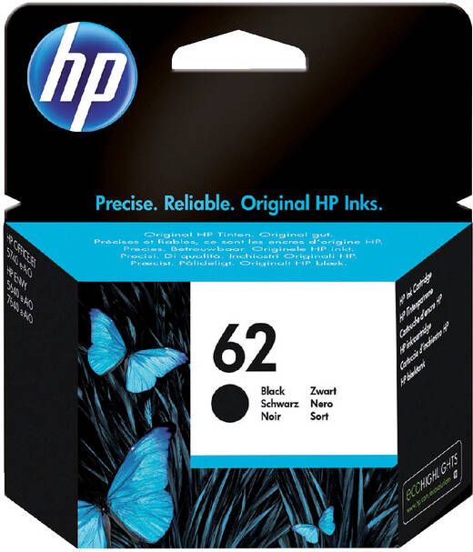 HP Inktcartridge C2P04AE 62 zwart