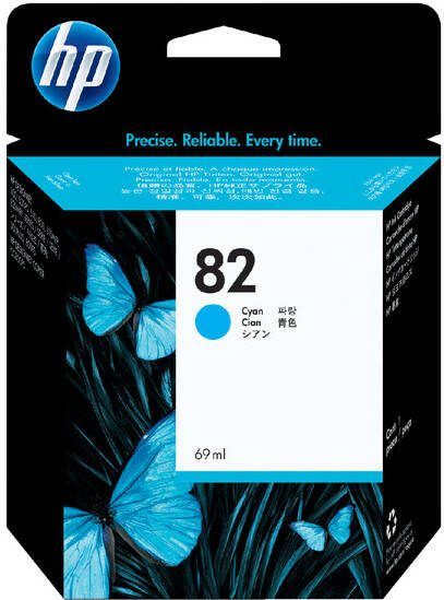 HP 82 cyaan DesignJet inktcartridge 69 ml (C4911A) - Foto 2