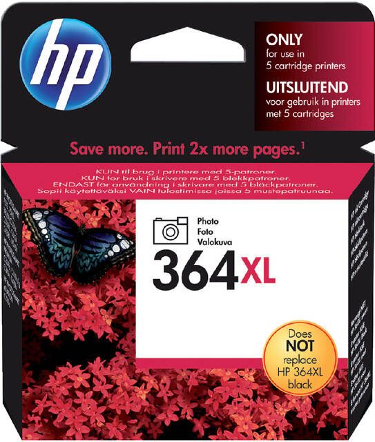 HP Inktcartridge CB322EE 364XL foto zwart HC