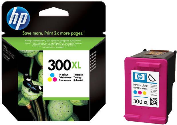 HP Inktcartridge CC644E 300XL kleur HC