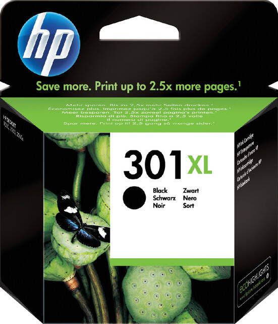 HP Inktcartridge CH563EE 301XL zwart HC
