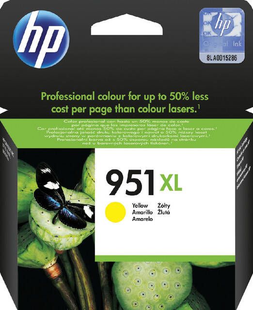 HP Inktcartridge CN048AE 951XL geel HC