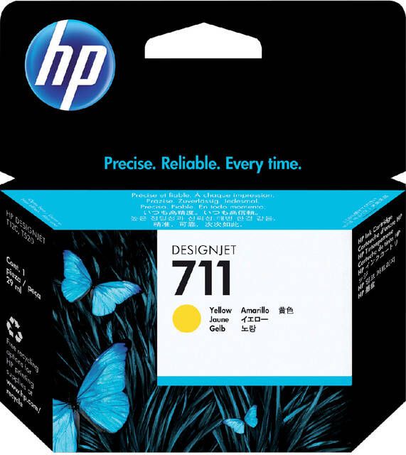 HP Inktcartridge CZ132A 711 geel