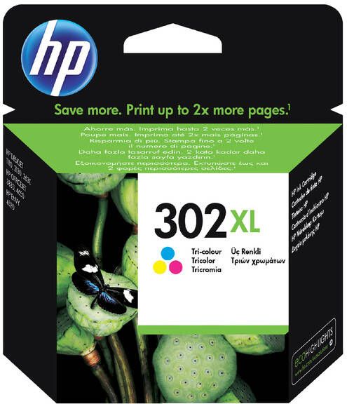 HP Inktcartridge F6U67AE 302XL kleur