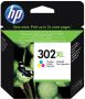 HP 302XL originele high-capacity drie-kleuren inktcartridge (F6U67AE) - Thumbnail 1