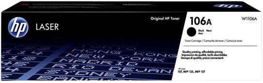 HP Tonercartidge W1106A 106A zwart
