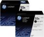 HP 55X originele high-capacity zwarte LaserJet tonercartridge 2-pack (CE255XD) - Thumbnail 1