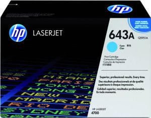 HP 643A originele cyaan LaserJet tonercartridge (Q5951A)