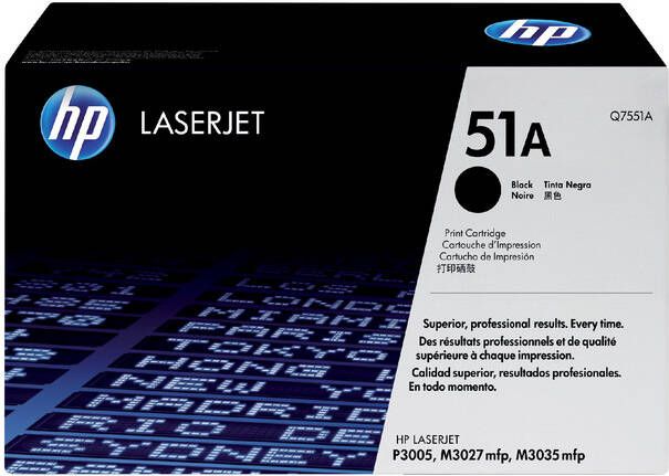 HP 51A originele zwarte LaserJet tonercartridge (Q7551A)