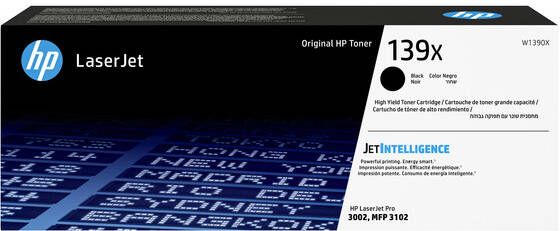 HP Tonercartridge W1390X 139X zwart