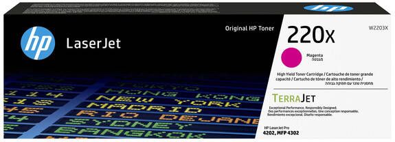 HP Tonercartridge W2203X 220X rood