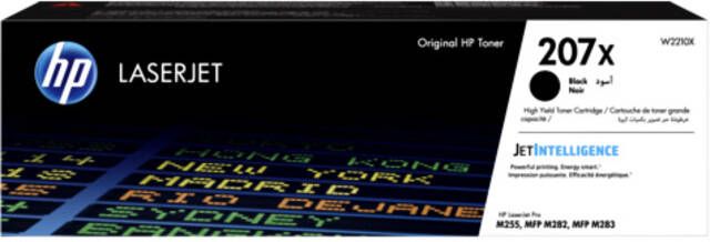 HP Tonercartridge W2210X 207X zwart