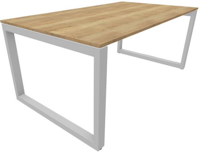 Huislijn Bureau 4431 recht 200 x 80 cm. Alu Eiken YT49a