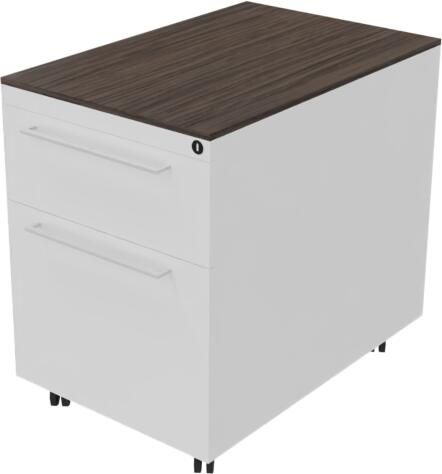 Huislijn Verrijdbaar ladenblok 12211 44 x 60 x 58 cm. Wit Eiken donker