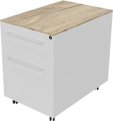 Huislijn Verrijdbaar ladenblok 12211 44 x 60 x 58 cm. Wit Eiken YT49a