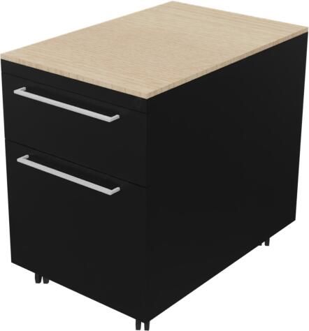 Huislijn Verrijdbaar ladenblok 12211 44 x 60 x 58 cm. Zwart Eiken licht