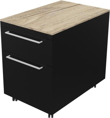 Huislijn Verrijdbaar ladenblok 12211 44 x 60 x 58 cm. Zwart Eiken YT49a