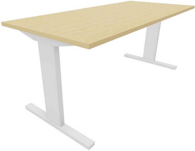 Huislijn Recht bureau 200 x 90 cm Wit Beuken