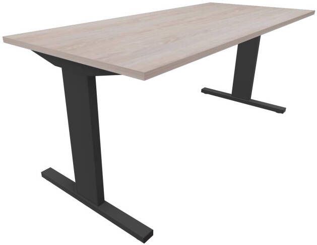 Huislijn Recht bureau 200 x 90 cm Zwart Eiken Robson