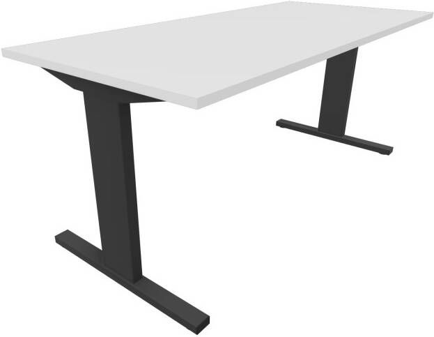 Huislijn Recht bureau 200 x 90 cm Zwart Wit