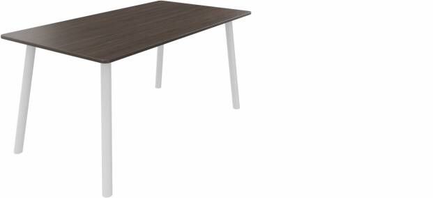 Huislijn Tafel 8711 recht 120 x 80 cm. Wit Eiken donker Wit