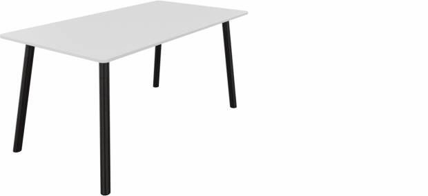 Huislijn Tafel 8711 recht 180 x 80 cm. Zwart Wit Beuken donker